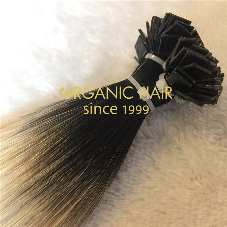 High quality human hair extensions--Flat tip hair extensions C19